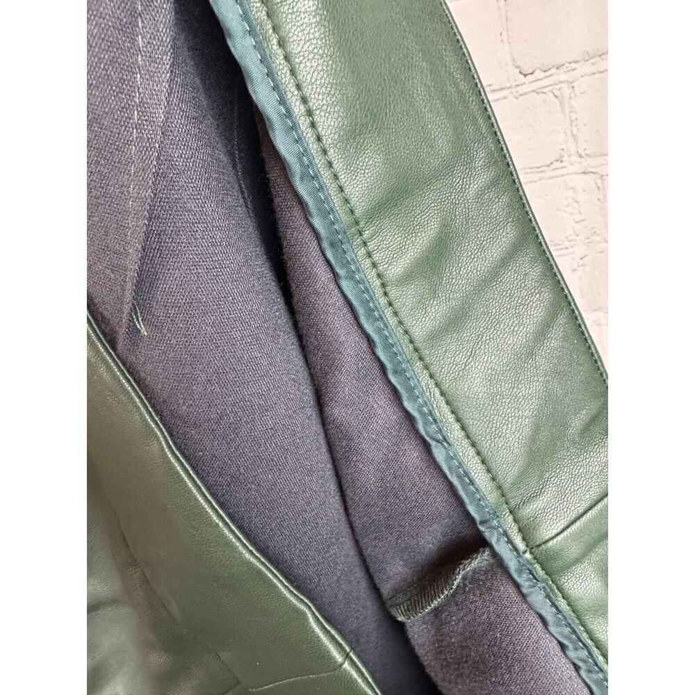 ELOQUII green stretch faux vegan leather cropped ankle pants 24 NWT - Picture 9 of 10